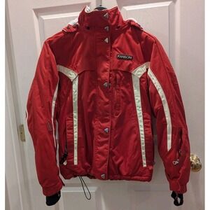 Y2K Skicore Karbon Insulated Snowboard Ski Jacket Red Women's 6‎